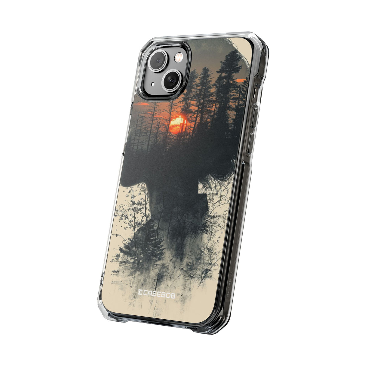 Tranquil Silhouette - Phone Case for iPhone (Clear Impact - Magnetic)