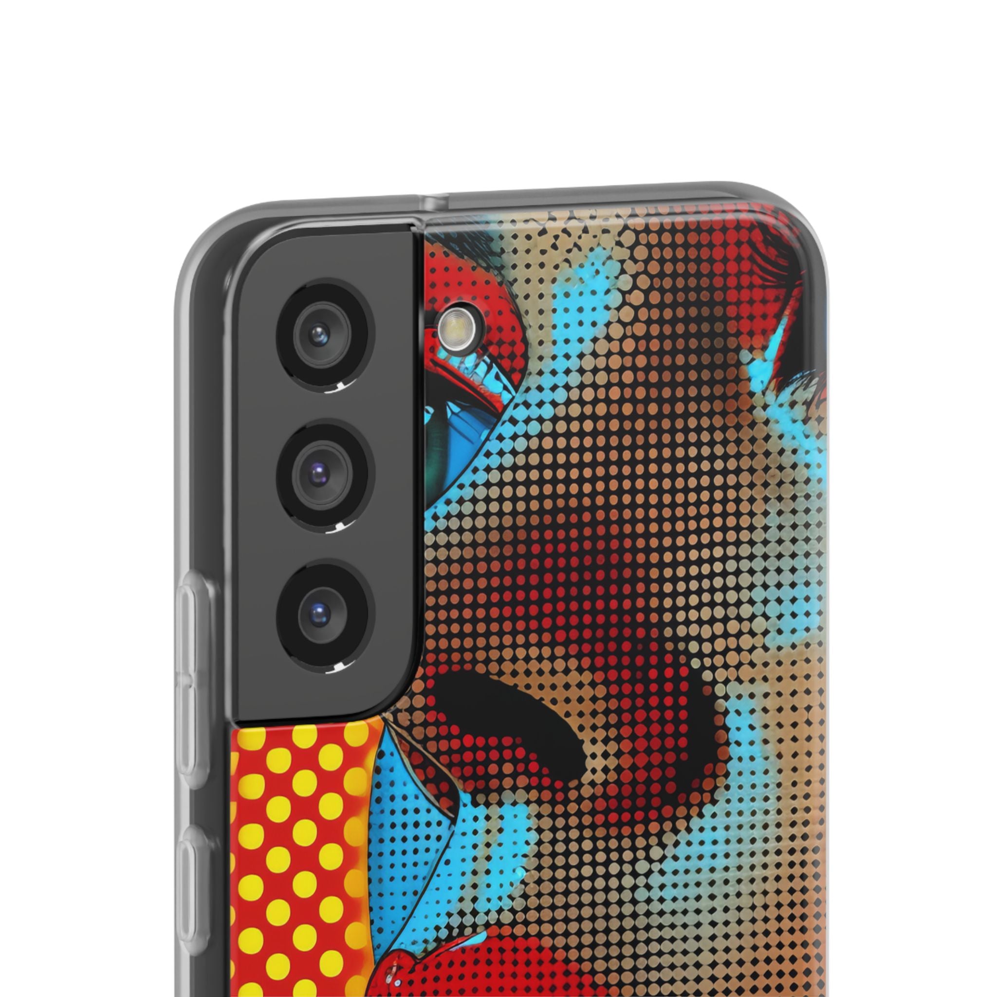 Yellow Red Pop Art Portrait - Flexi Samsung S22 Phone Case