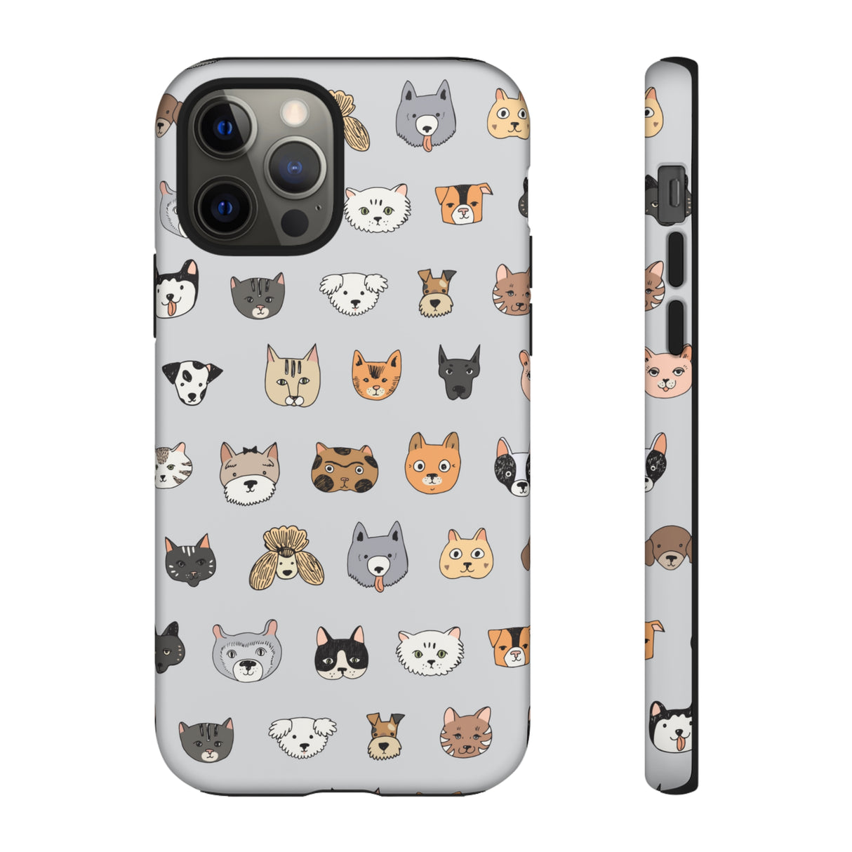 Cats n Dogs Pattern iPhone Case (Protective) iPhone 12 Pro Matte Phone Case