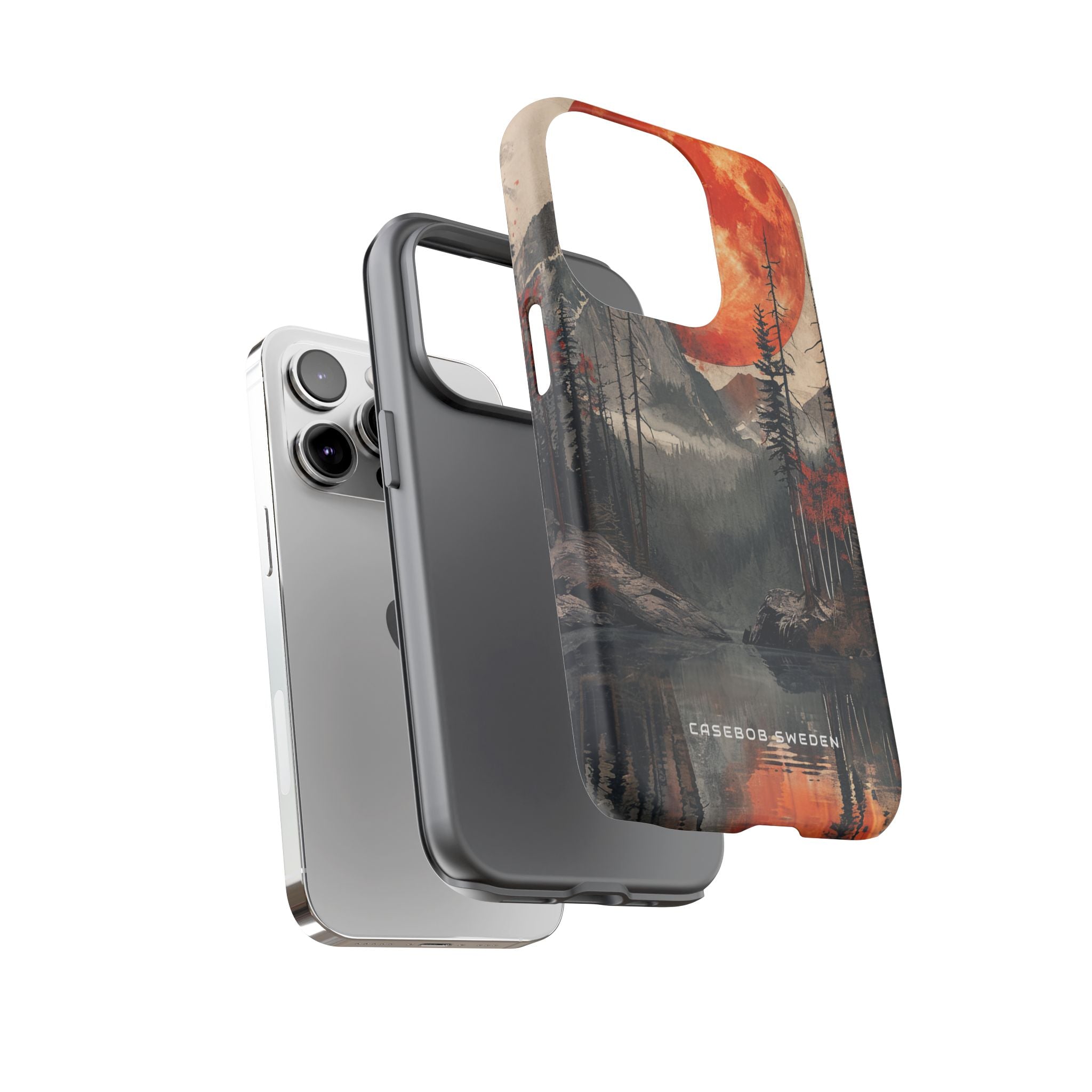 Celestial Glow Over Reflective Landscape iPhone 14 - Tough Phone Case