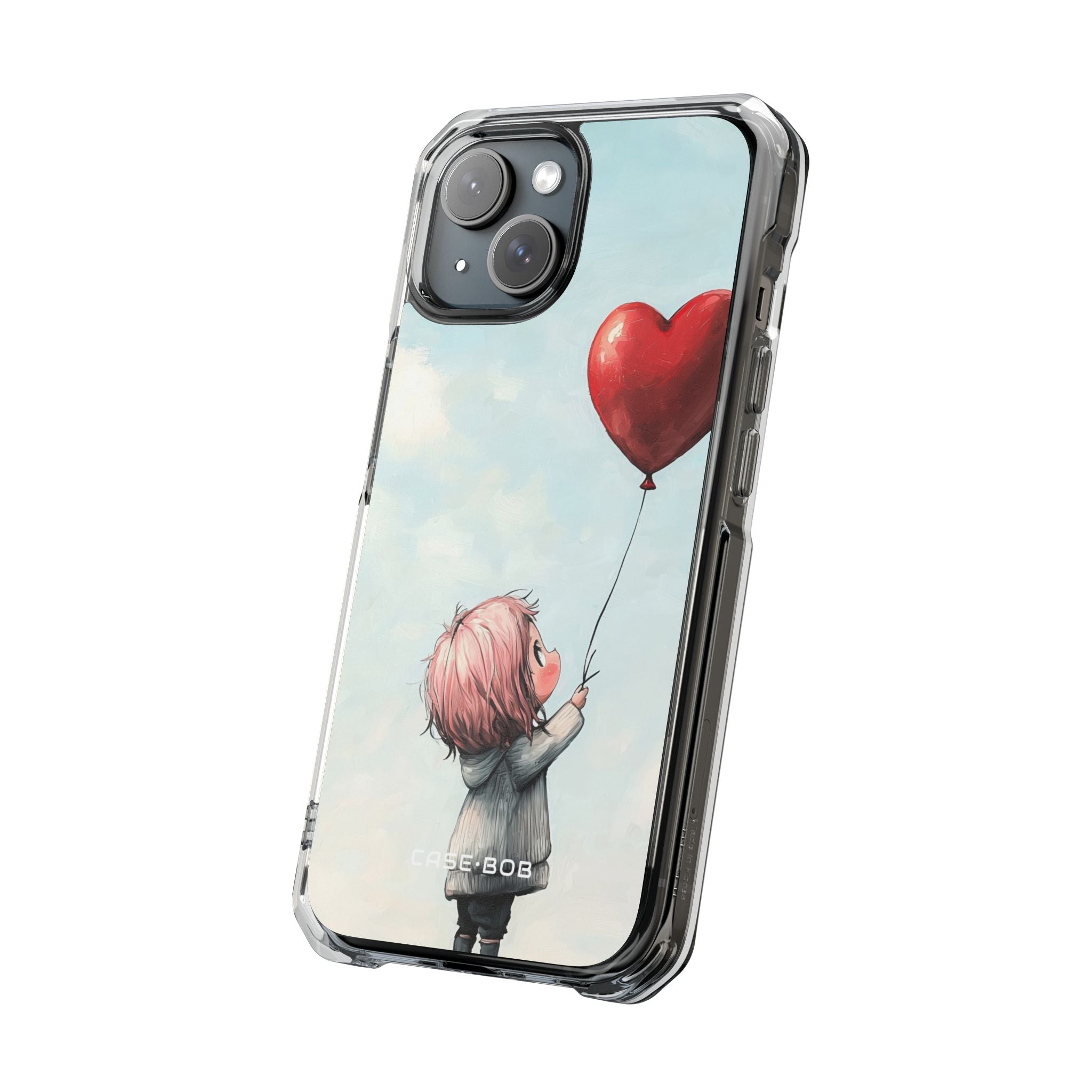 Heart Balloon Glow iPhone 15 Case - Impact