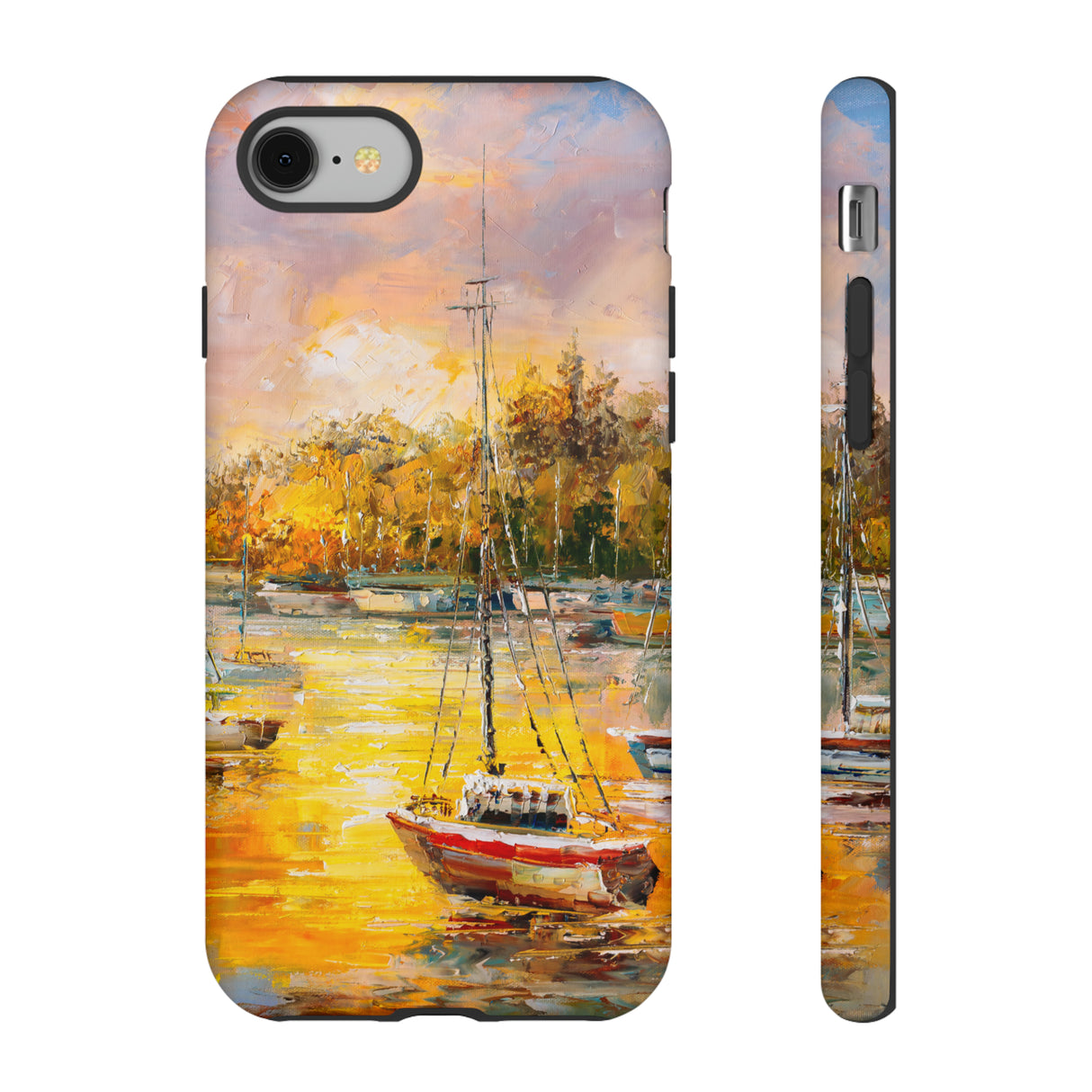 Oil Painting - Harbor View - Protective Phone Case