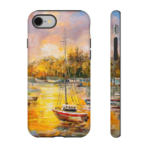 Oil Painting - Harbor View - Protective Phone Case