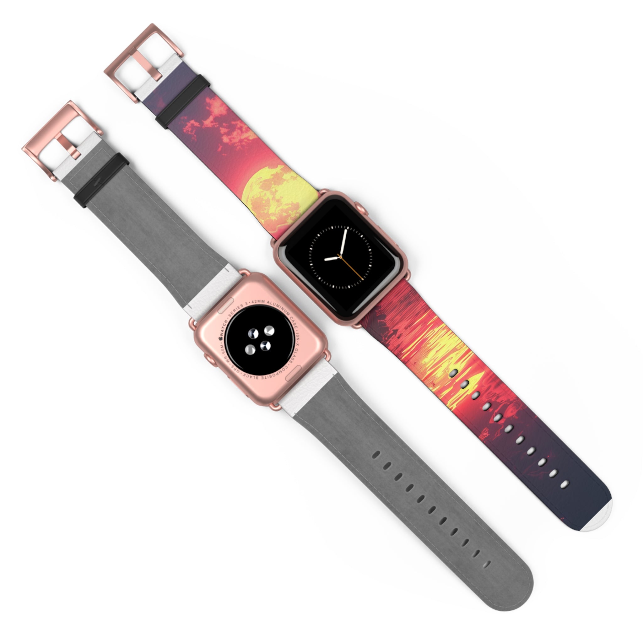 Yellow Moon Reflection - Watch Band