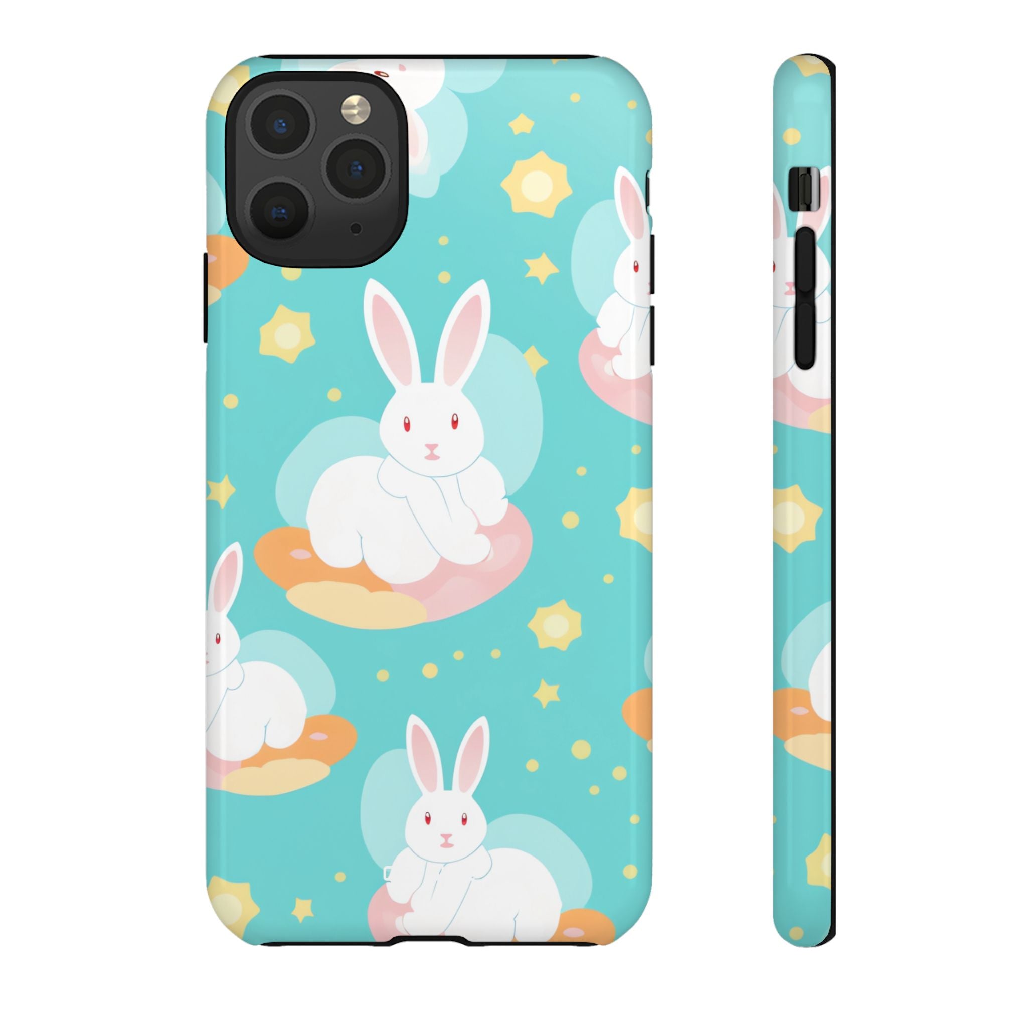 Bunnies Float Dreamily - iPhone Case