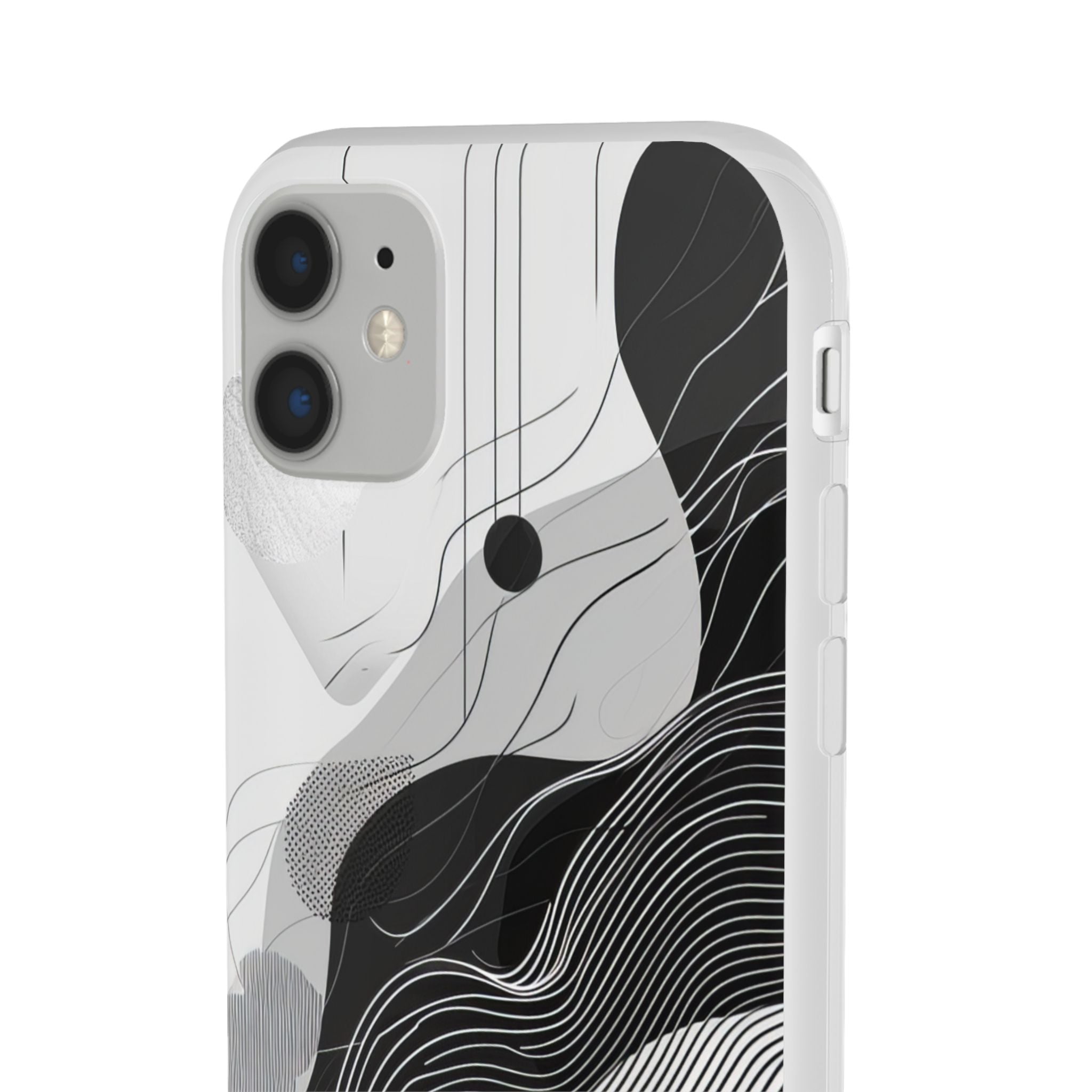 Monochrome Elegance | Flexible Phone Case for iPhone