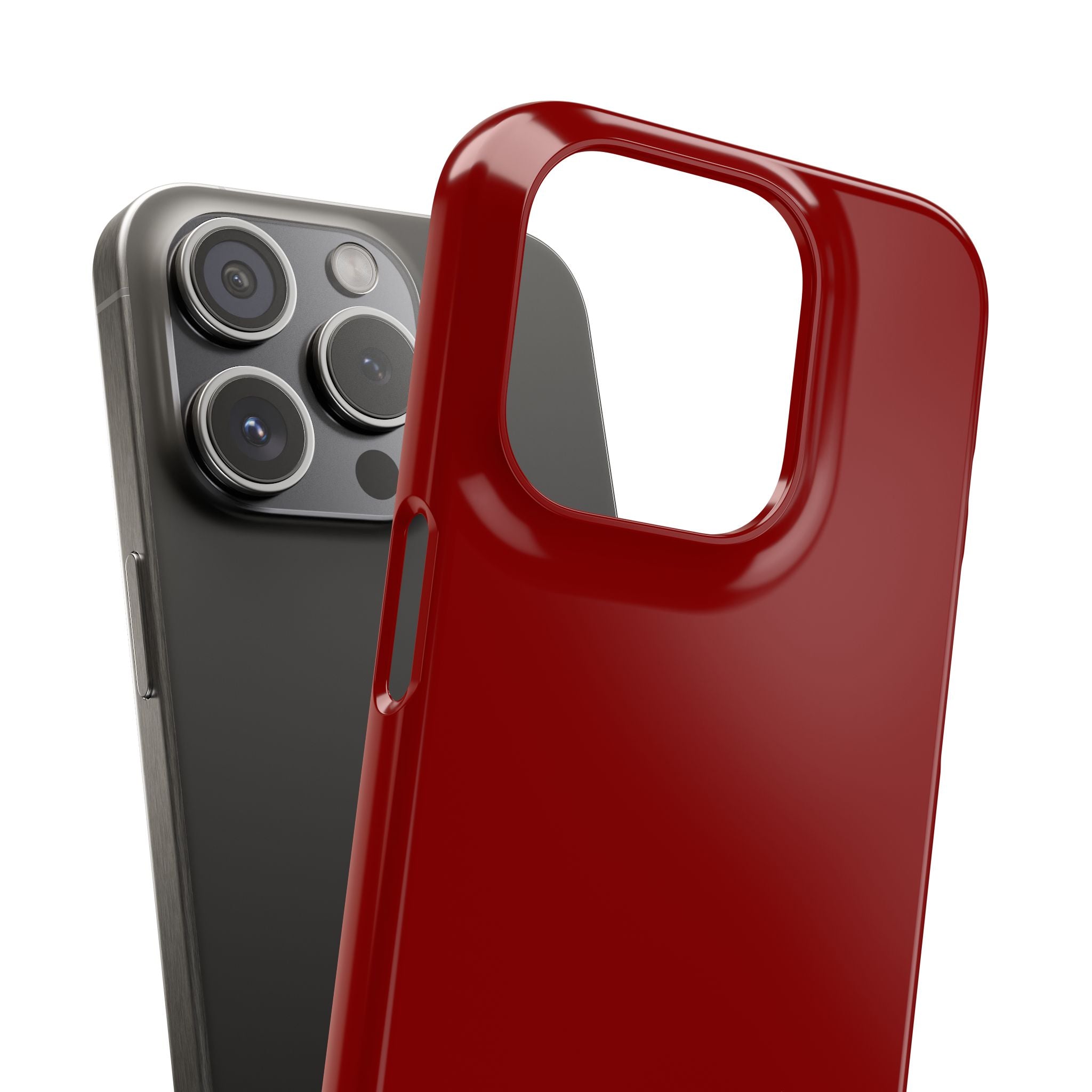 Dark Red iPhone 15 - Slim Phone Case