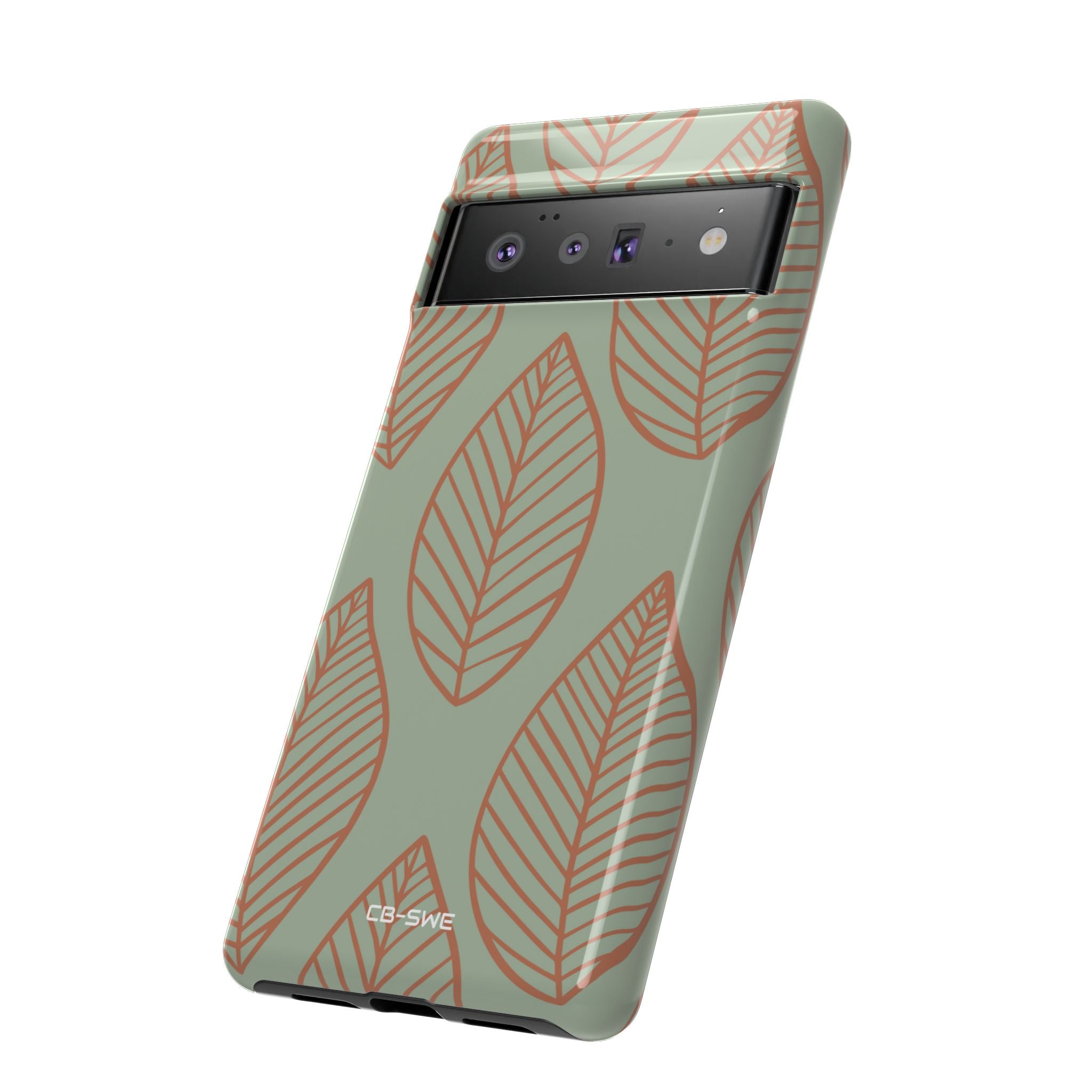 Mint and Orange Leaves - Google Pixel Case