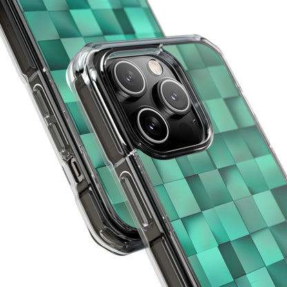 Folded Blue Squares iPhone 14 - Impact Clear+