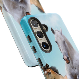 Blue Sky Horses - Protective Phone Case