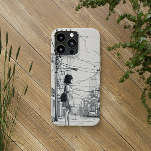 Urban Solitude Sketch | Biodegradable Phone Case