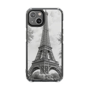 Parisian Monochrome Majesty - Phone Case for iPhone (Clear Impact - Magnetic)