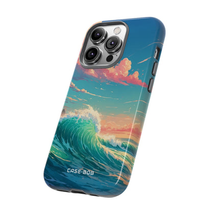 Turquoise Curl iPhone 14 Pro Case - Tough