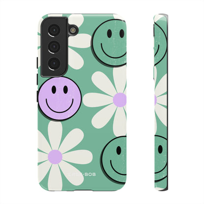 Smiley Daisy Glow Samsung S22 Case - Tough