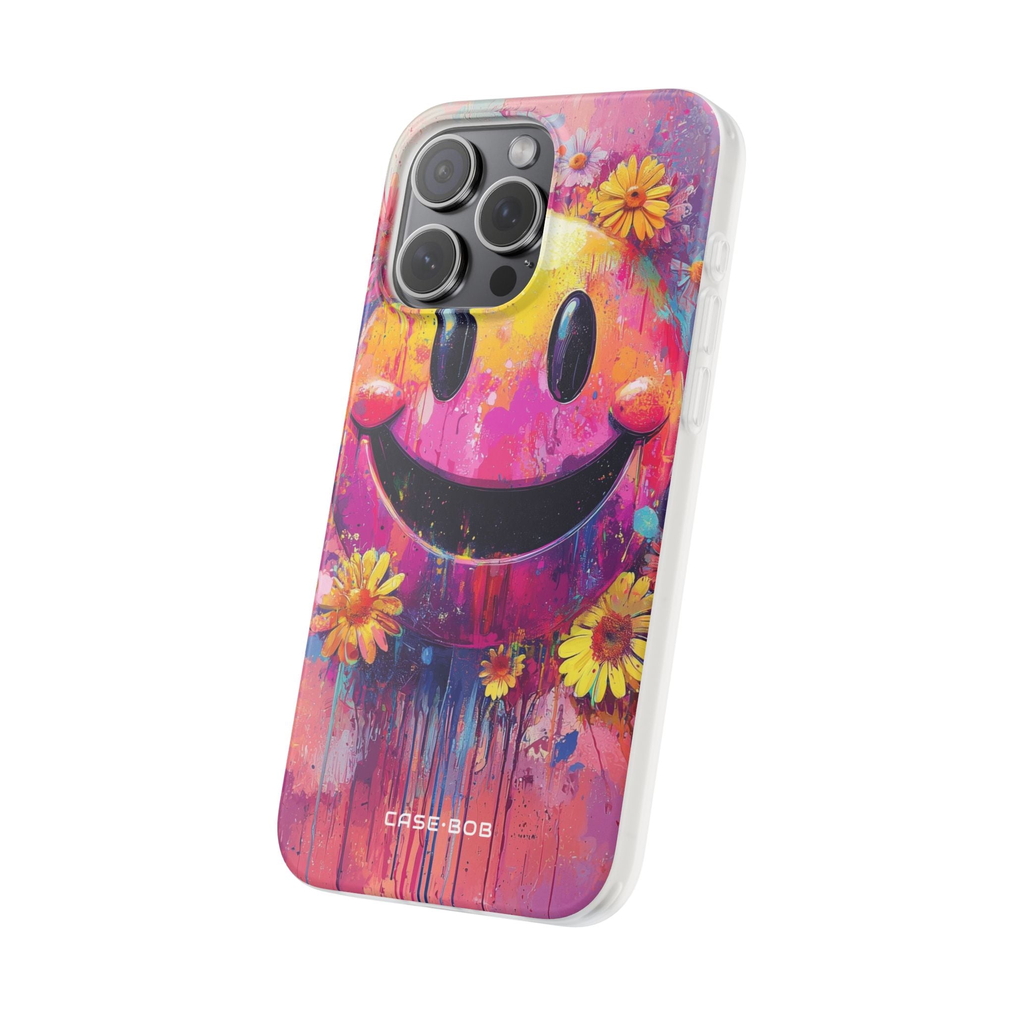 Smiley Bloom iPhone 15 Pro Max Case - Soft