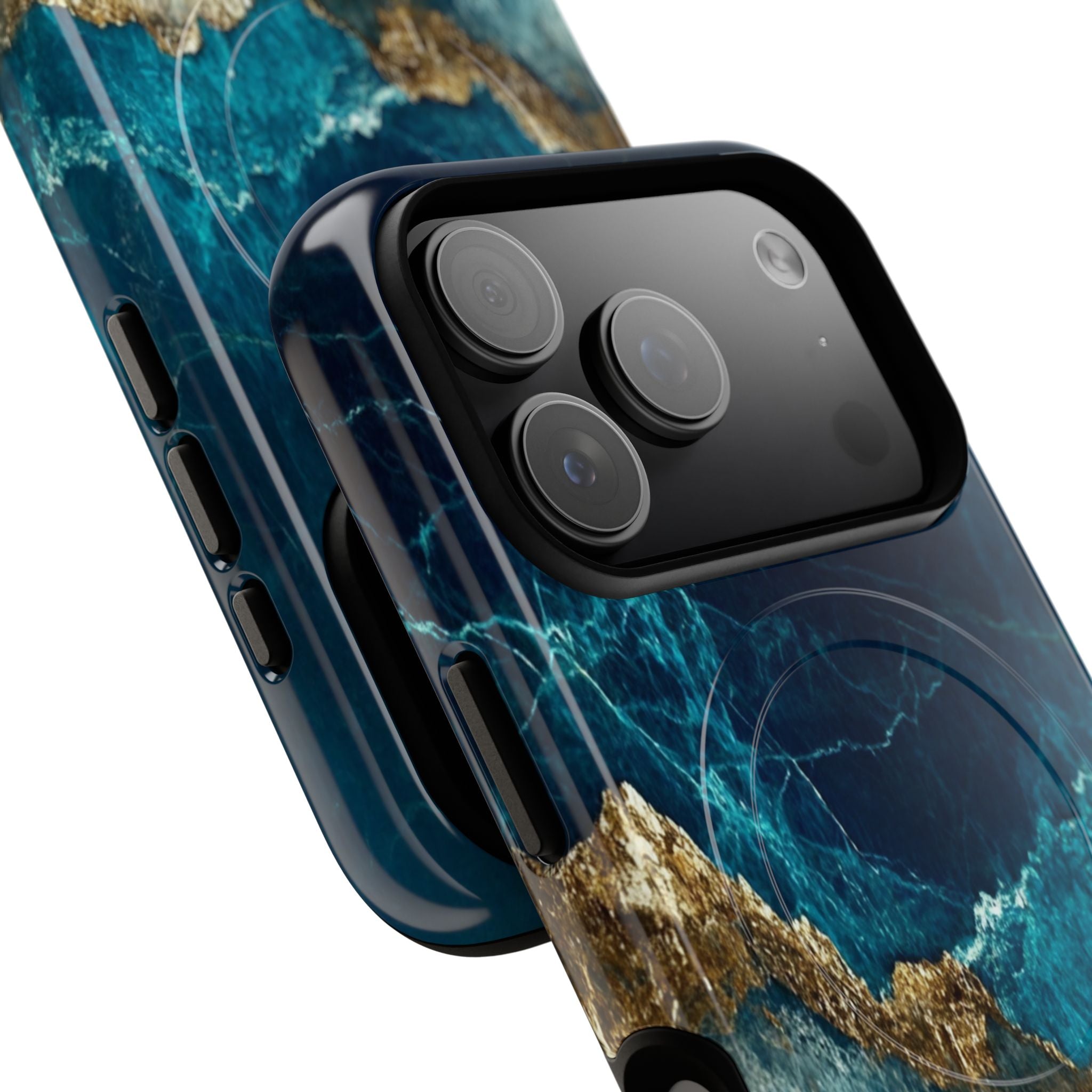 Jagged Gold Split iPhone 17 Pro Case - Tough+