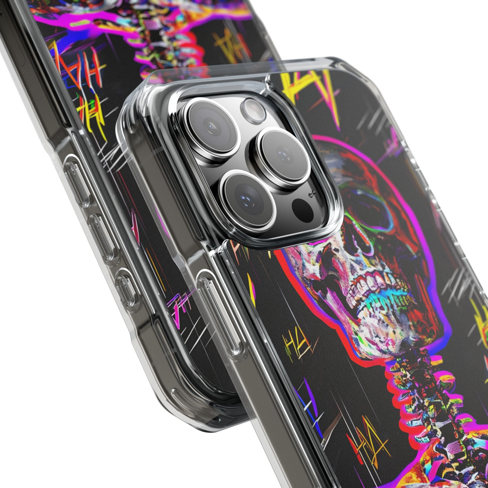 Neon Skeleton Chaos iPhone Case - Impact