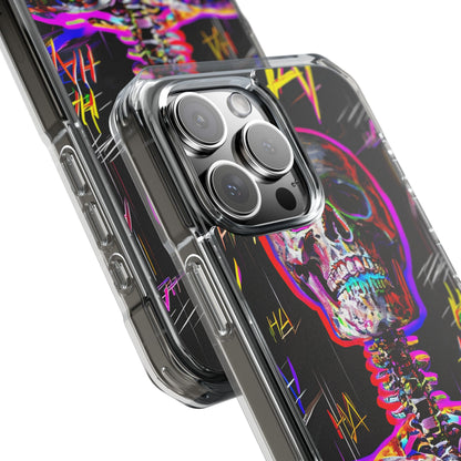 Neon Skeleton Chaos iPhone Case - Impact