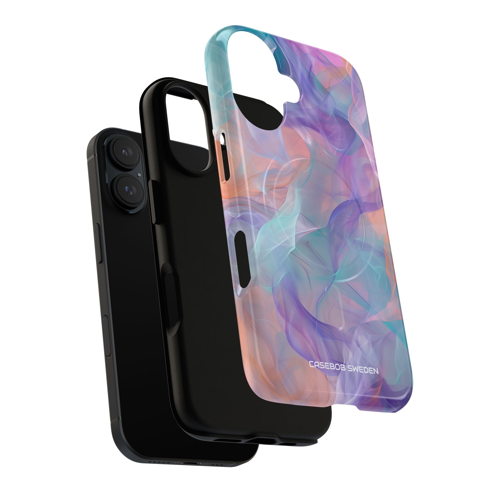 Dreamy Teal Flow - Tough + MagSafe® iPhone 16 Phone Case