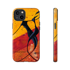 Oil painting - African couple dance - Protective Phone Case