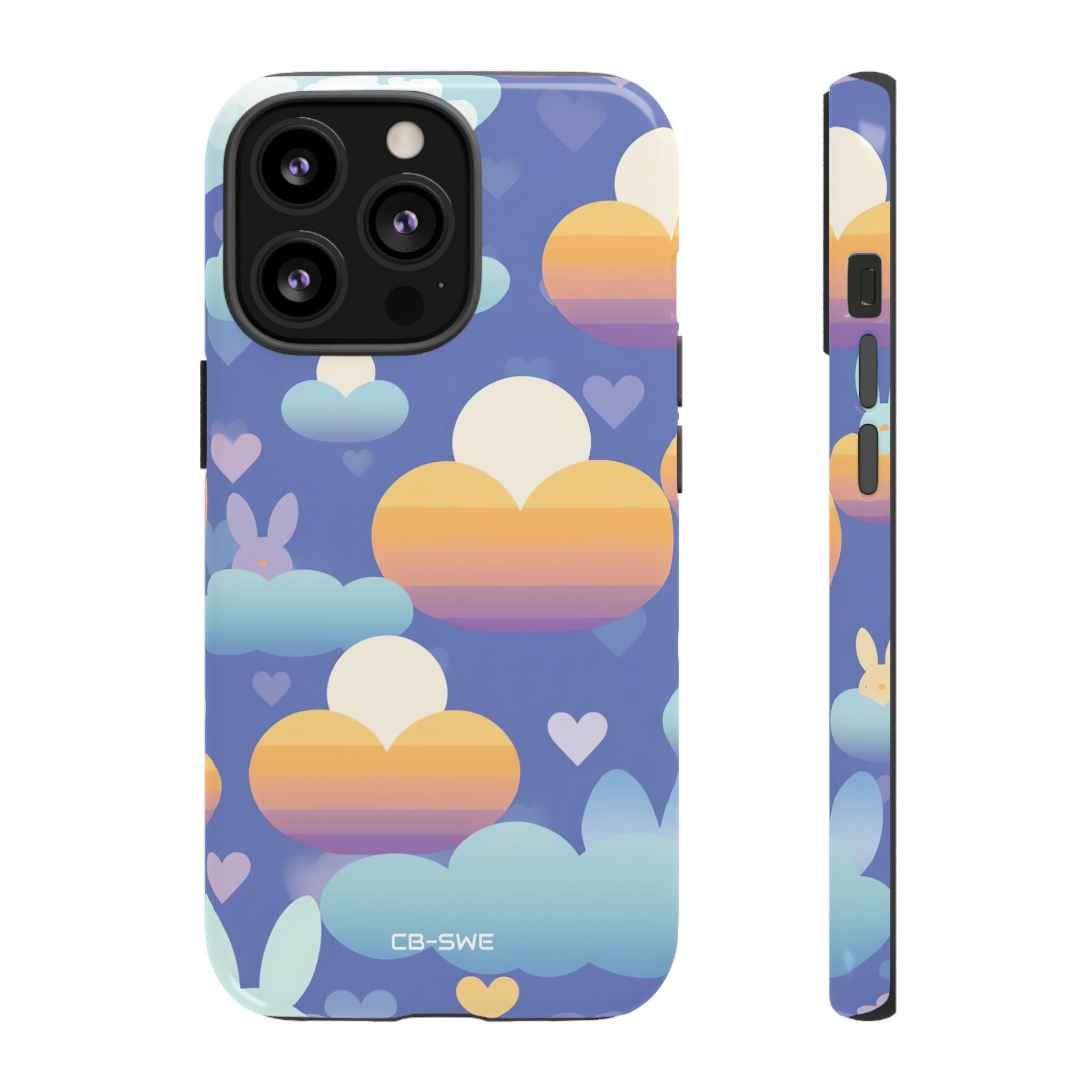 Bunnies Dance Among Clouds - iPhone Case
