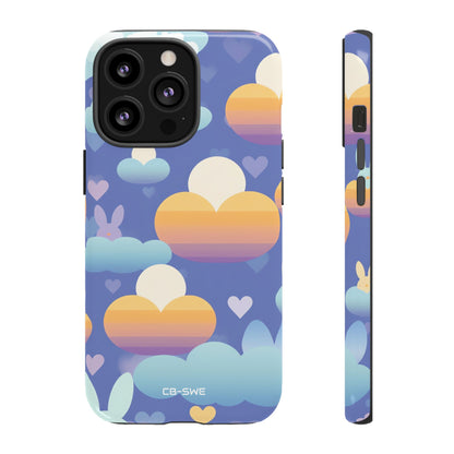 Bunnies Dance Among Clouds - iPhone Case