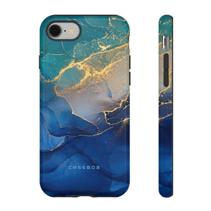 Blue Alcohol Ink - Protective Phone Case