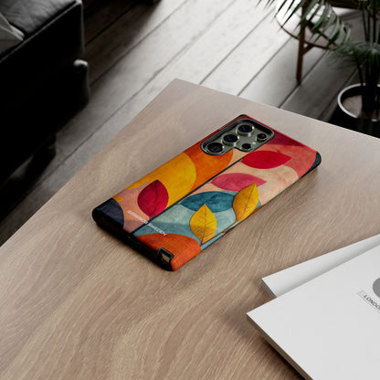 Abstract Orange Blue Design - Tough Samsung S23 Phone Case