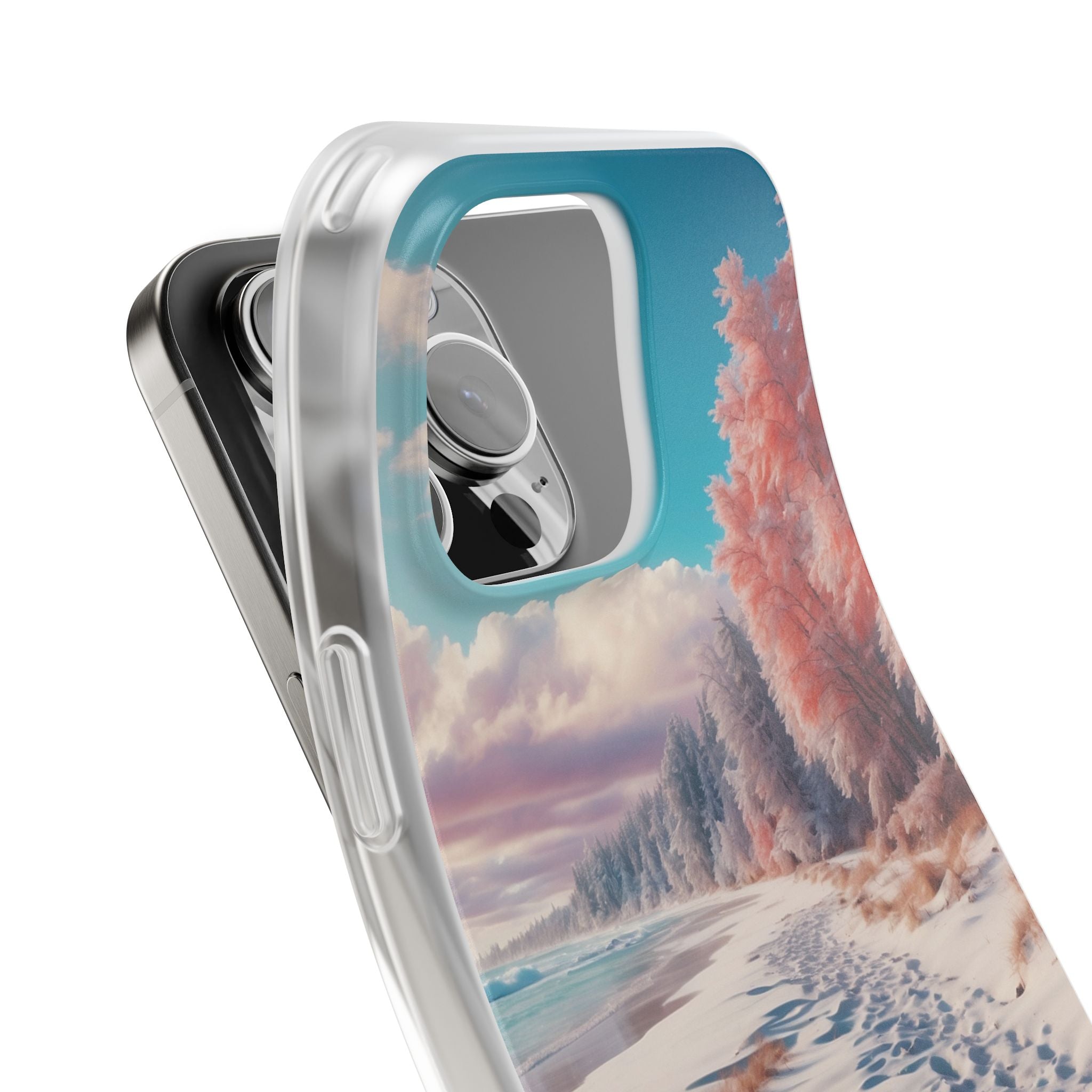 Snowy Footprints iPhone 16 Pro Max Case - Soft