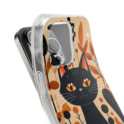 Black Cat Glow iPhone 16 Pro Max Case - Soft