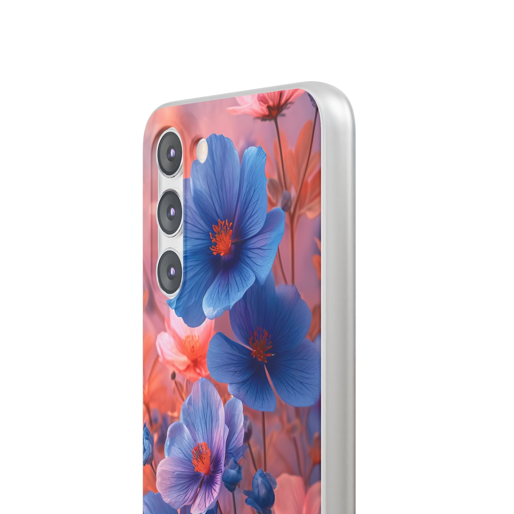 Blue Peach Blossoms - Flexi Samsung S23 Phone Case