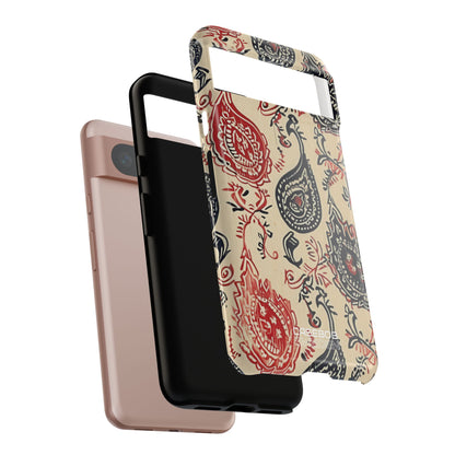 Navy Paisley Swirl Google Pixel 8 - Resistente