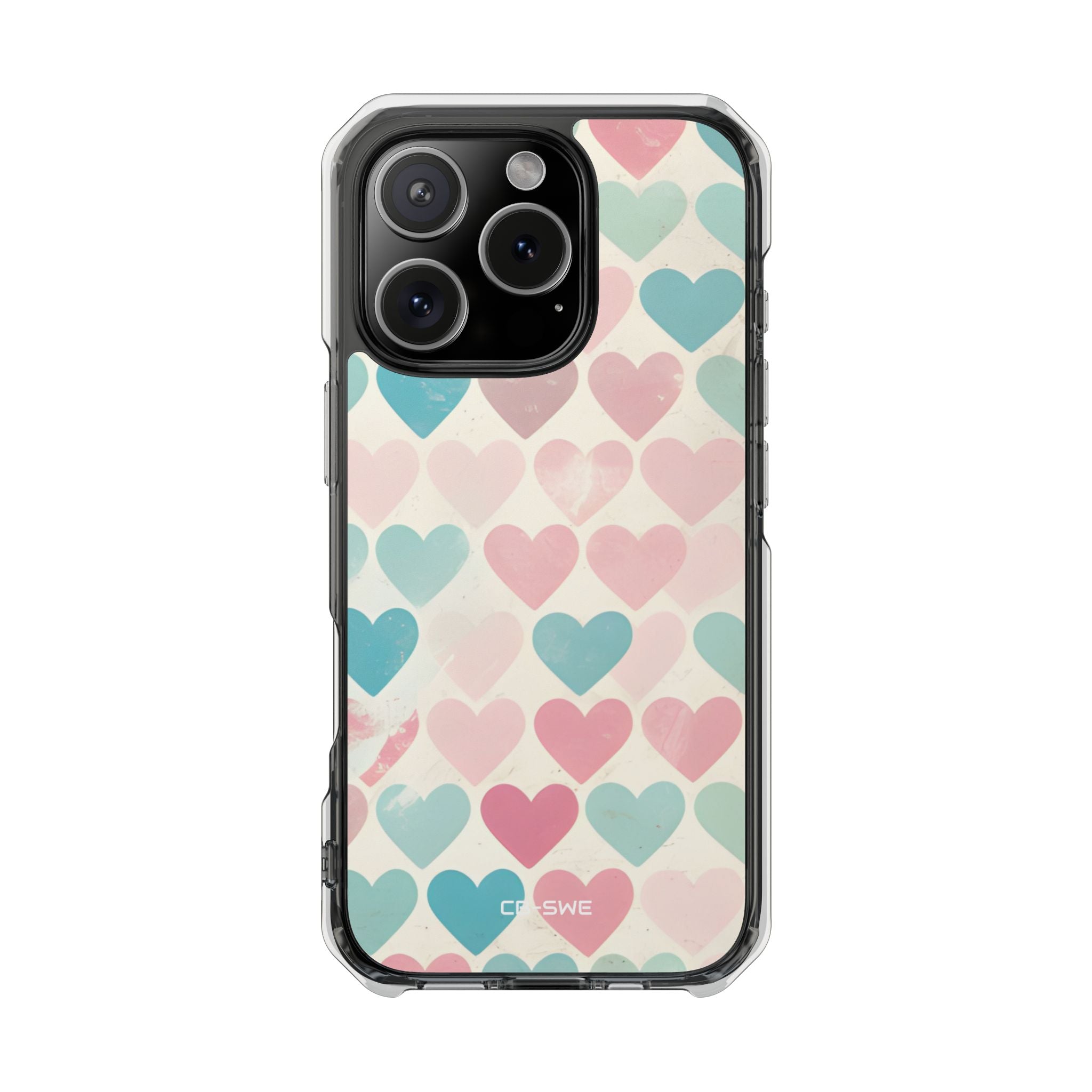 Retro Hearts Symmetry iPhone Case - Impact