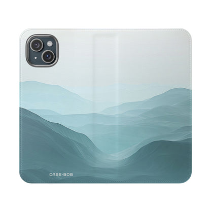 Teal Ridge Layers - iPhone 15 Plus Case - Wallet