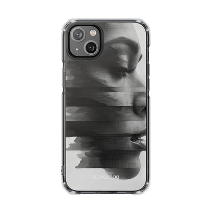 Abstract Glitch Portrait - Phone Case for iPhone