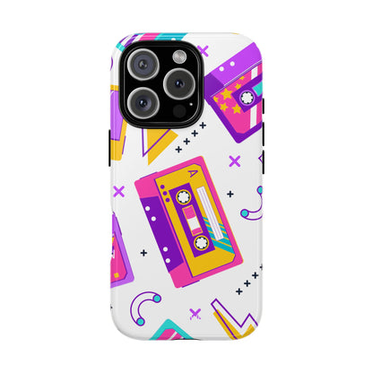 Retro Cassette Chaos - iPhone Case