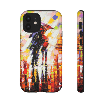 Oil Panting - Enamoured under Umbrella - Protective Phone Case