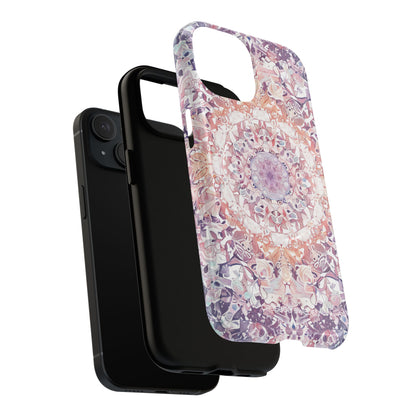 Purple Pink Mandala - Tough + MagSafe® iPhone 15 Phone Case