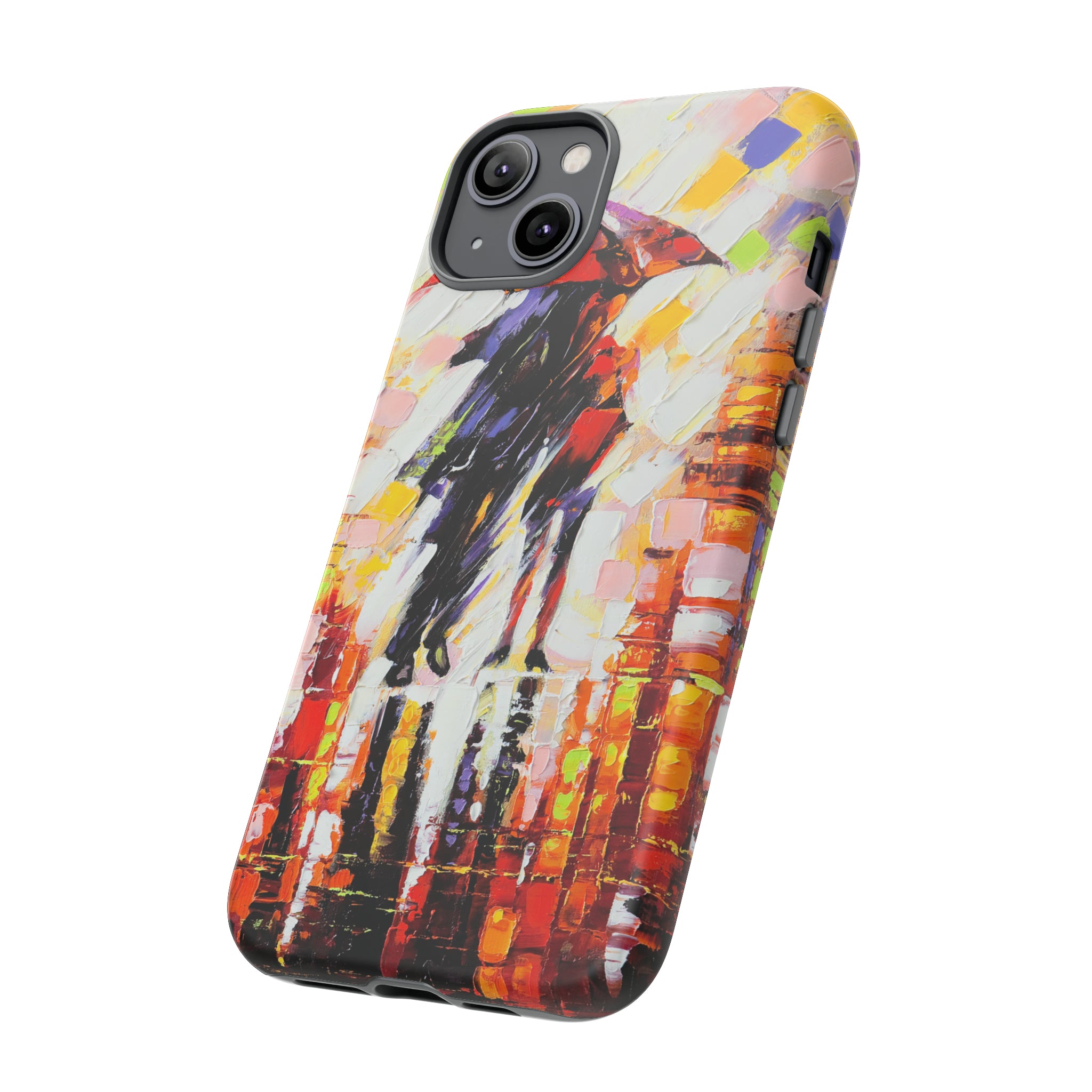 Oil Panting - Enamoured under Umbrella - Protective Phone Case