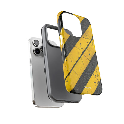 Cracked Hazard Lines - iPhone Case