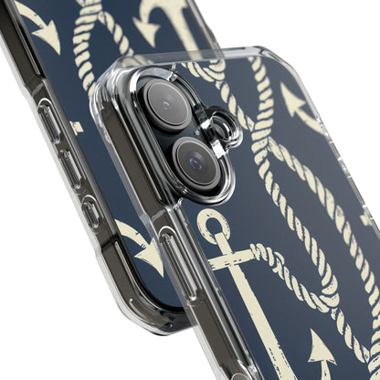 Nautical Anchors Rope iPhone 16 - Impact Clear+
