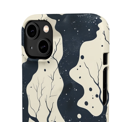 Organic Fluid Silhouettes with Cosmic Depth iPhone 14 - Slim Phone Case