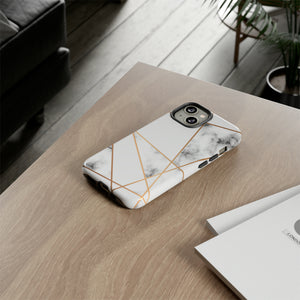 Marble Geometric - Protective Phone Case