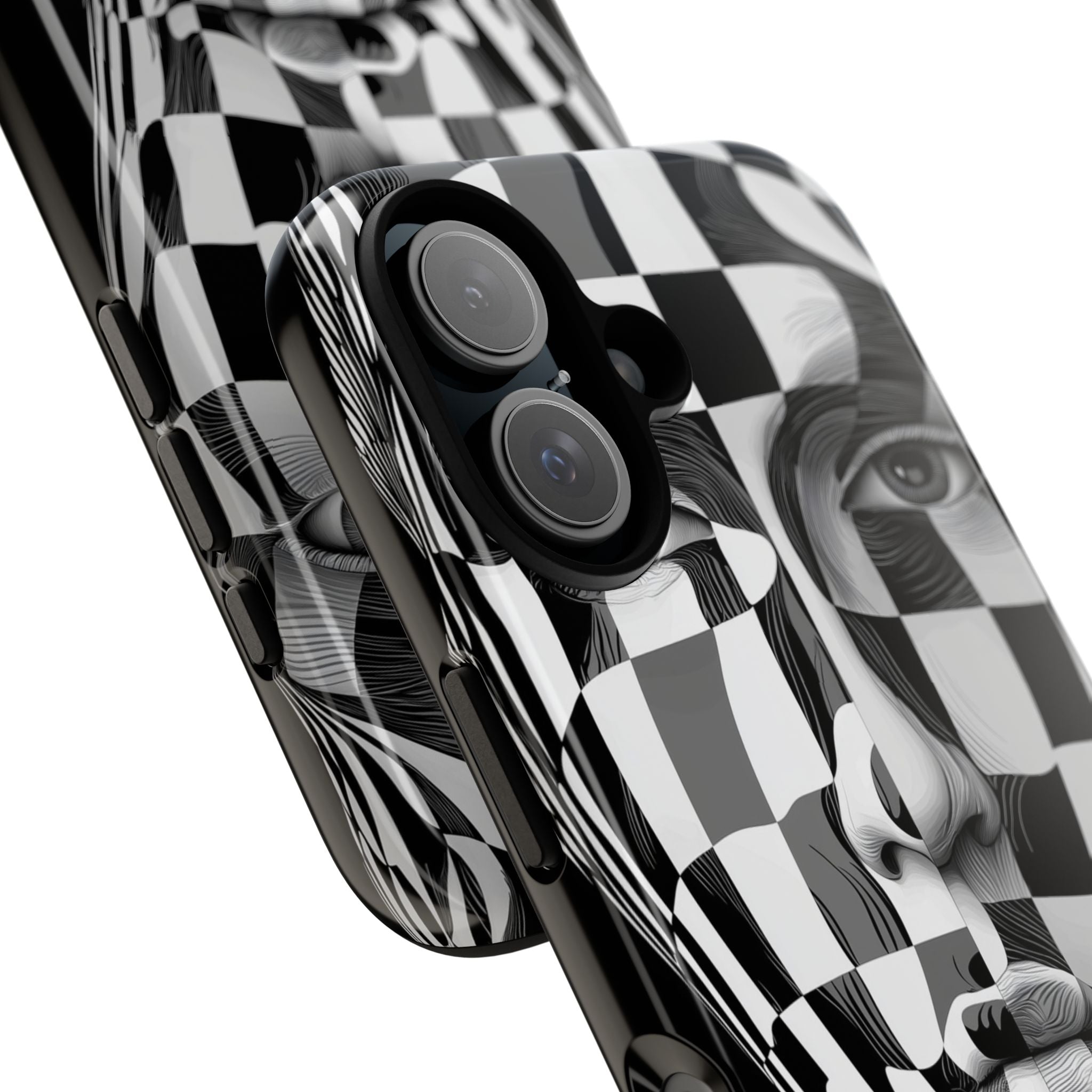 Checkered Face iPhone 16 Pro Case - Tough