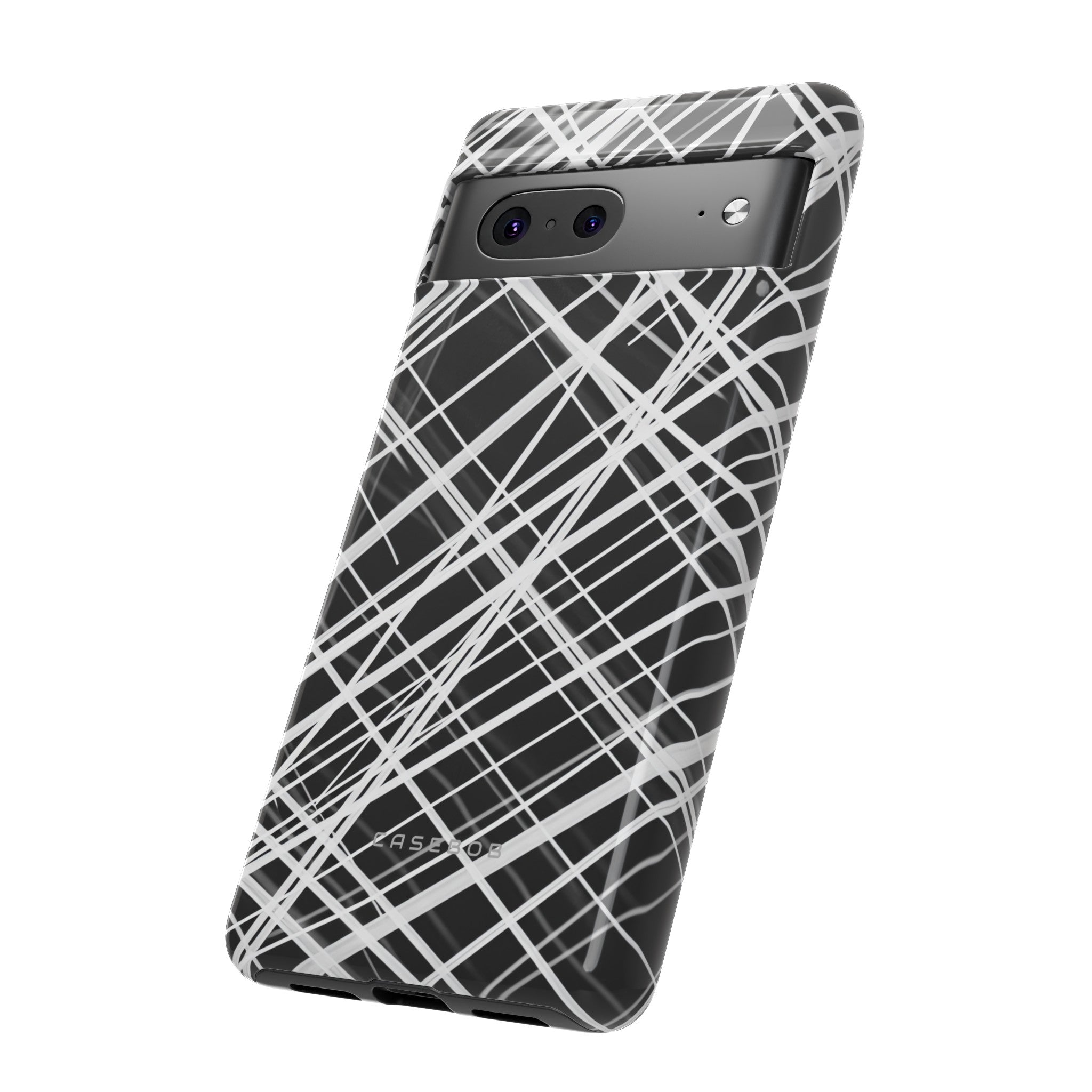 White Line Elegance - Protective Phone Case