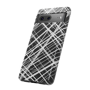 White Line Elegance - Protective Phone Case