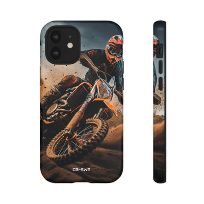 Rider Amidst Desert Fury - iPhone Case