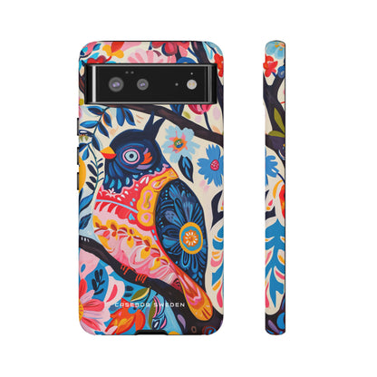 Whimsical Vintage Owl with Floral Charm Google Pixel 6 - Tough Phone Case