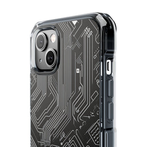 Cyber Circuitry Art - Phone Case for iPhone (Clear Impact - Magnetic)