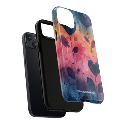 Watercolor Heart Art - Tough + MagSafe® iPhone 14 Phone Case